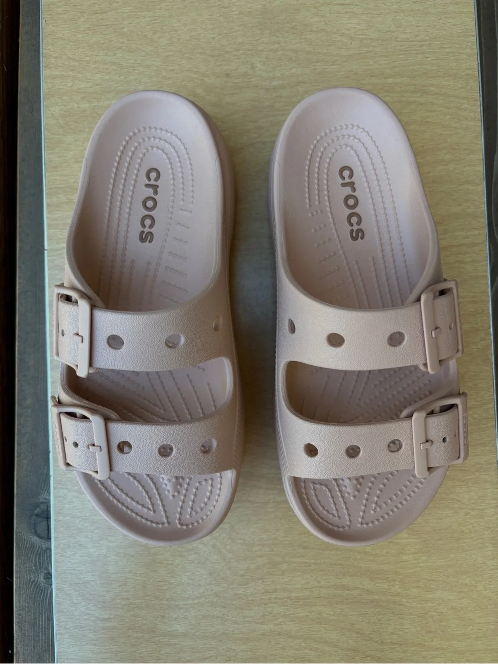 Crocs Wm’s Saturday Platform Sandals in Earthy Pink(Quartz) Sz 8